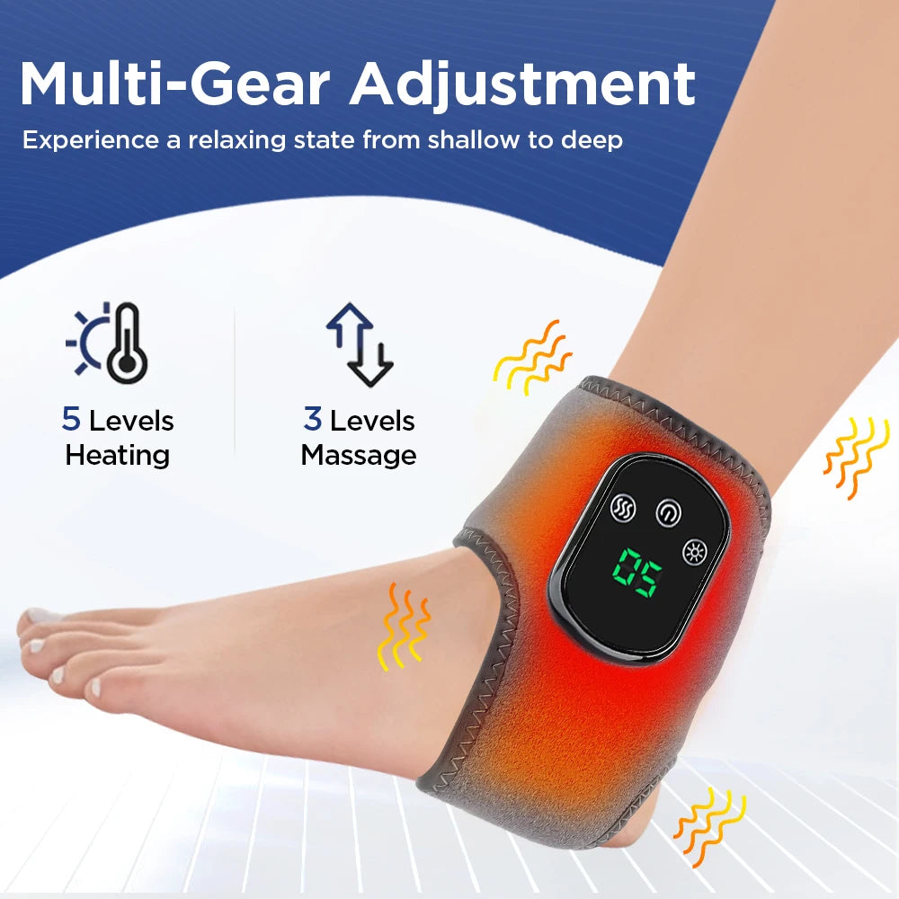 PASTSKY Rechargeable Heated Vibration Foot And Ankle Massager