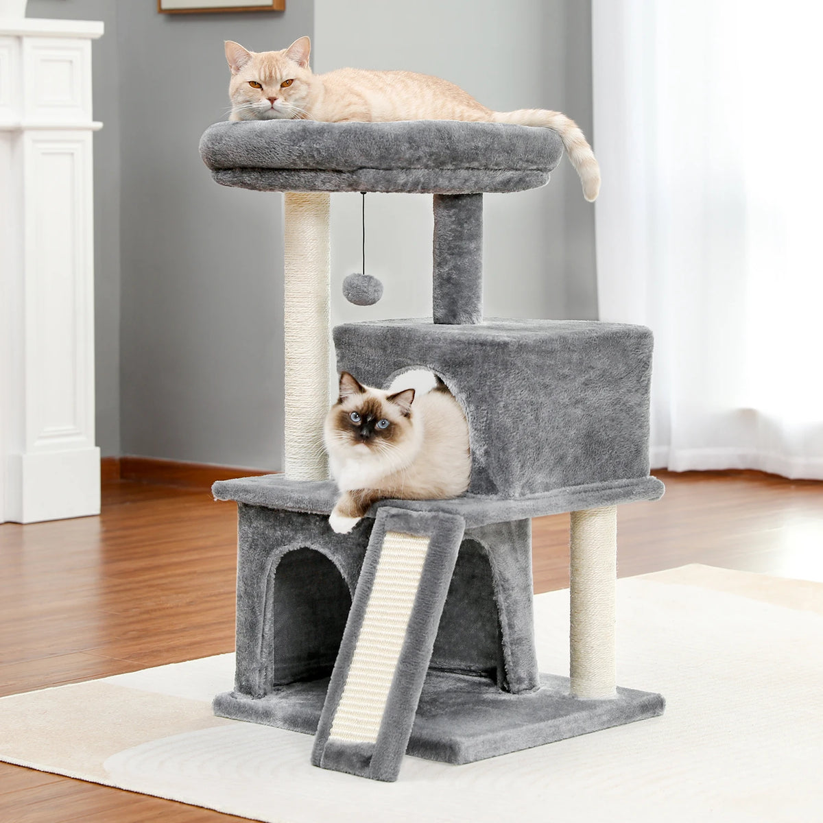 PAWZ Road Multi Level Cat Tower With Sisal Scratching Post