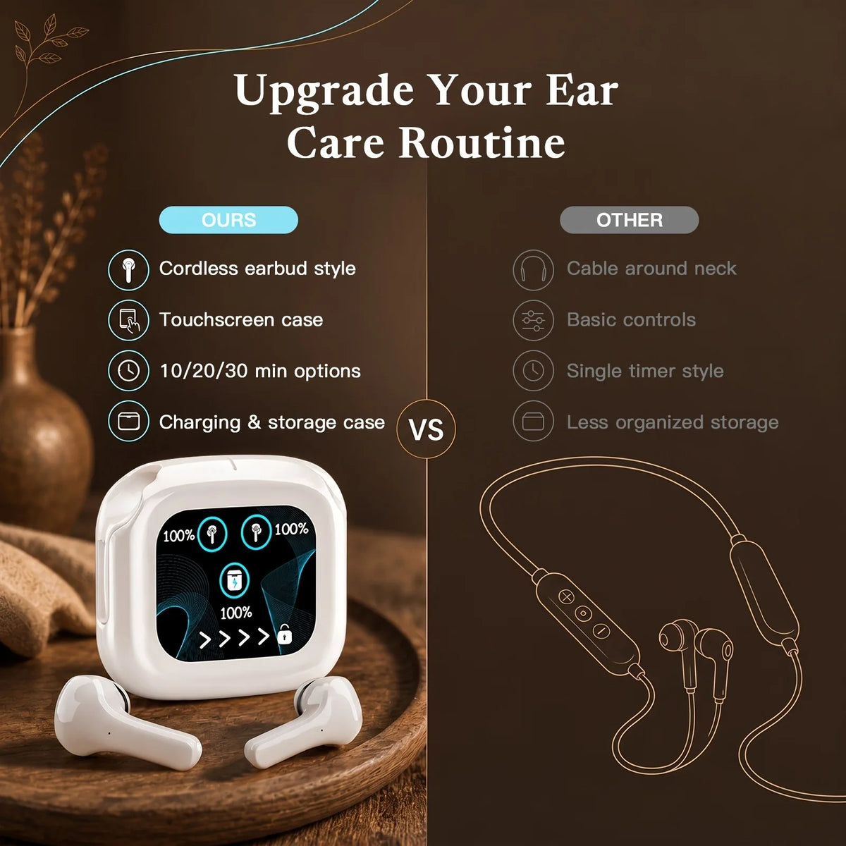 KTS Cordless Red Light Ear Care And Therapy Device