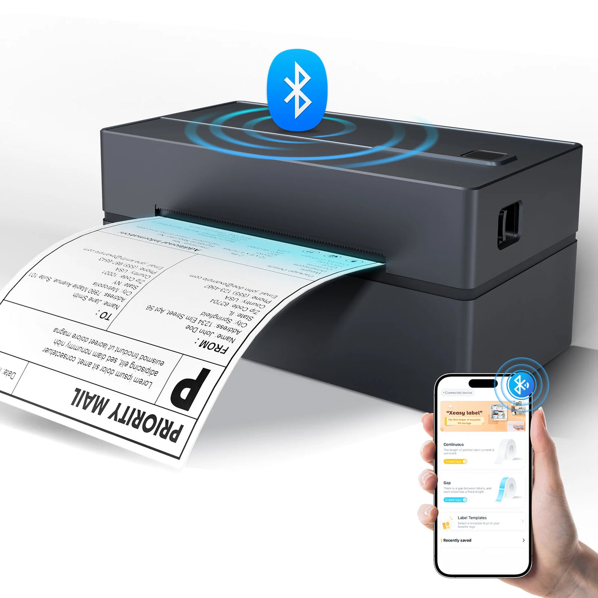 TakeYou Portable Inkless Thermal Shipping Label Printer With Bluetooth
