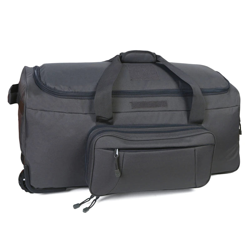 Q Brand Wheeled Tactical Duffel Bag For Heavy Camping Gear