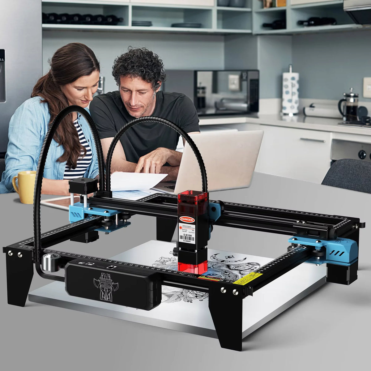 TwoTrees TTS-10 Pro Laser Engraver for DIY Logo Cutting
