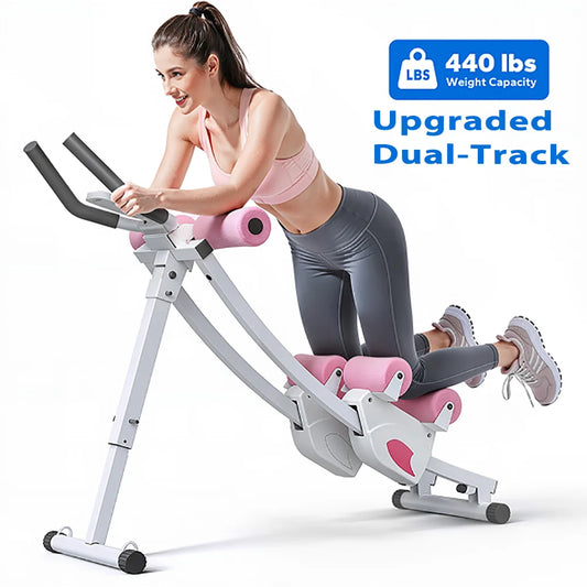 Merach Dual Split Track Ab Machine Foldable Adjustable Core Trainer