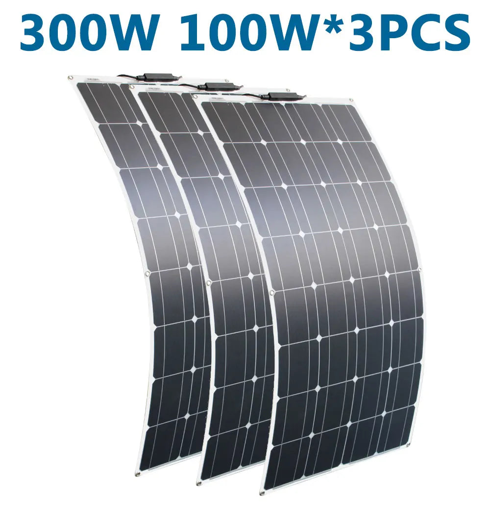 ASUNERGE Flexible Solar Panel for Campervan Battery Charging