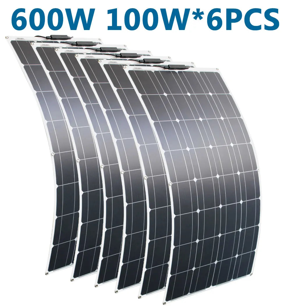ASUNERGE Flexible Solar Panel for Campervan Battery Charging