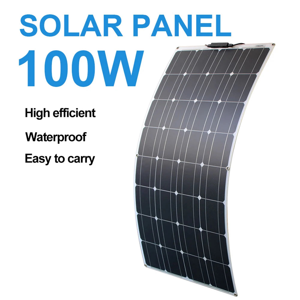 ASUNERGE Flexible Solar Panel for Campervan Battery Charging