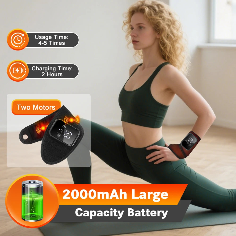 Agdoad Electric Heating Wrist Massager Vibration Brace Carpal Relief