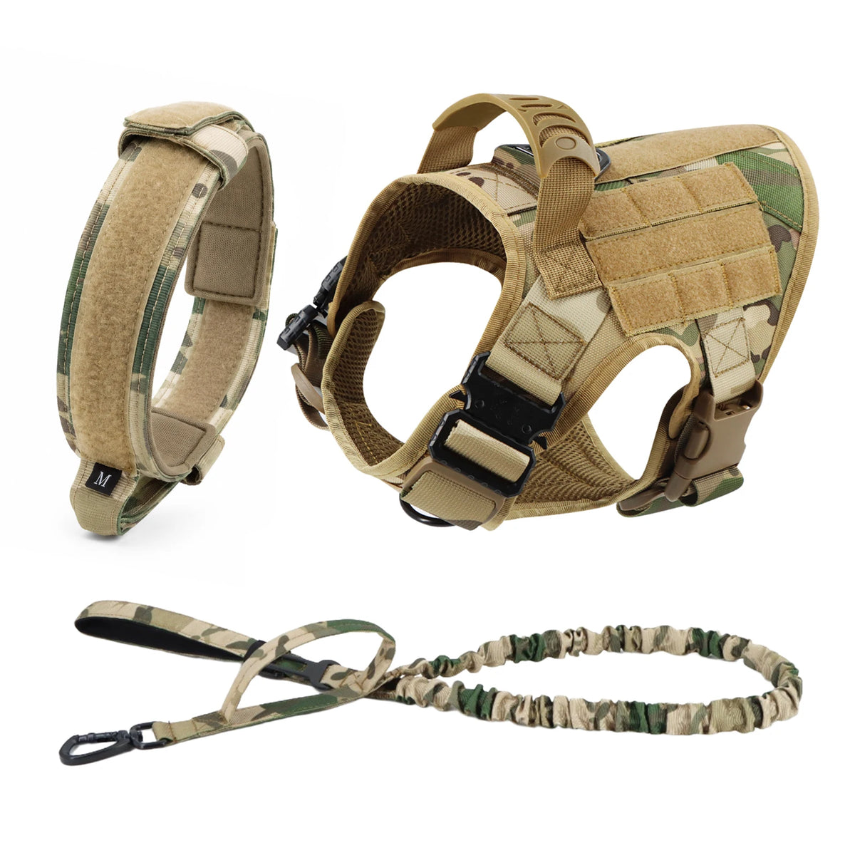 PetraVel Padded Nylon Dog Harness Leash Set For Safe Walking