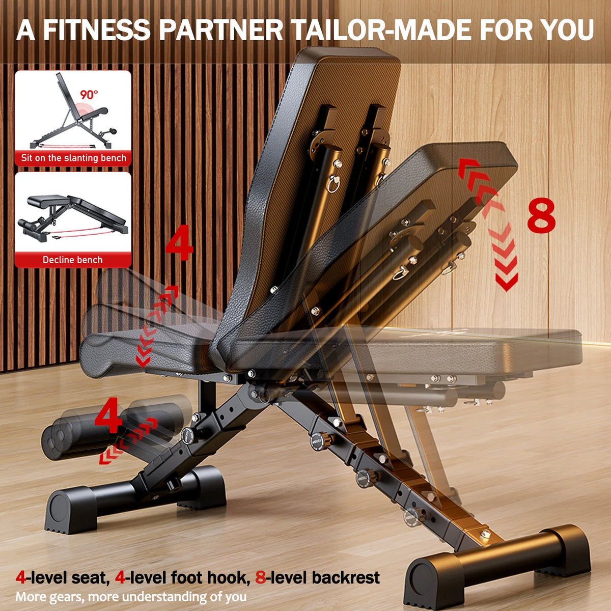 Adjustable Foldable Weight Bench for Full Body Strength Training Workout