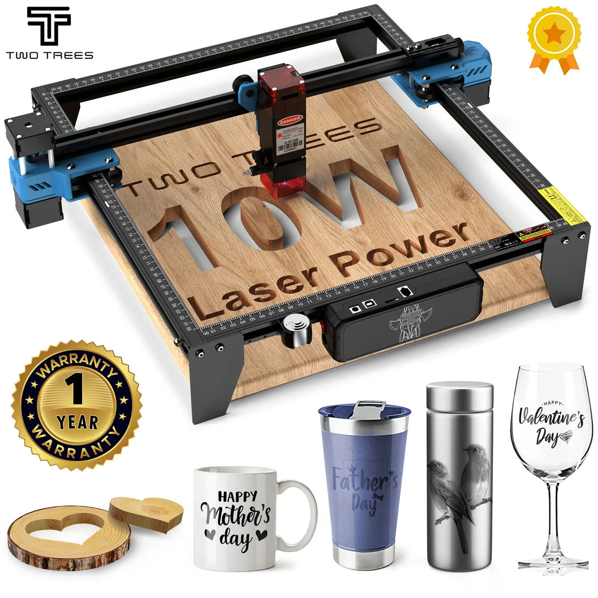 TwoTrees TTS-10 Pro Laser Engraver for DIY Logo Cutting