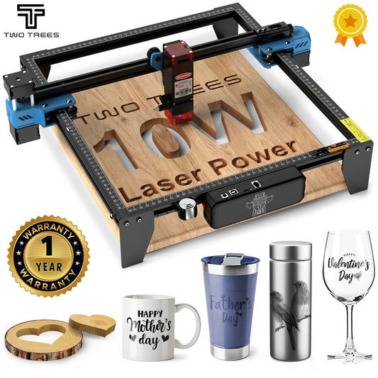 TwoTrees TTS-10 Pro Laser Engraver for DIY Logo Cutting