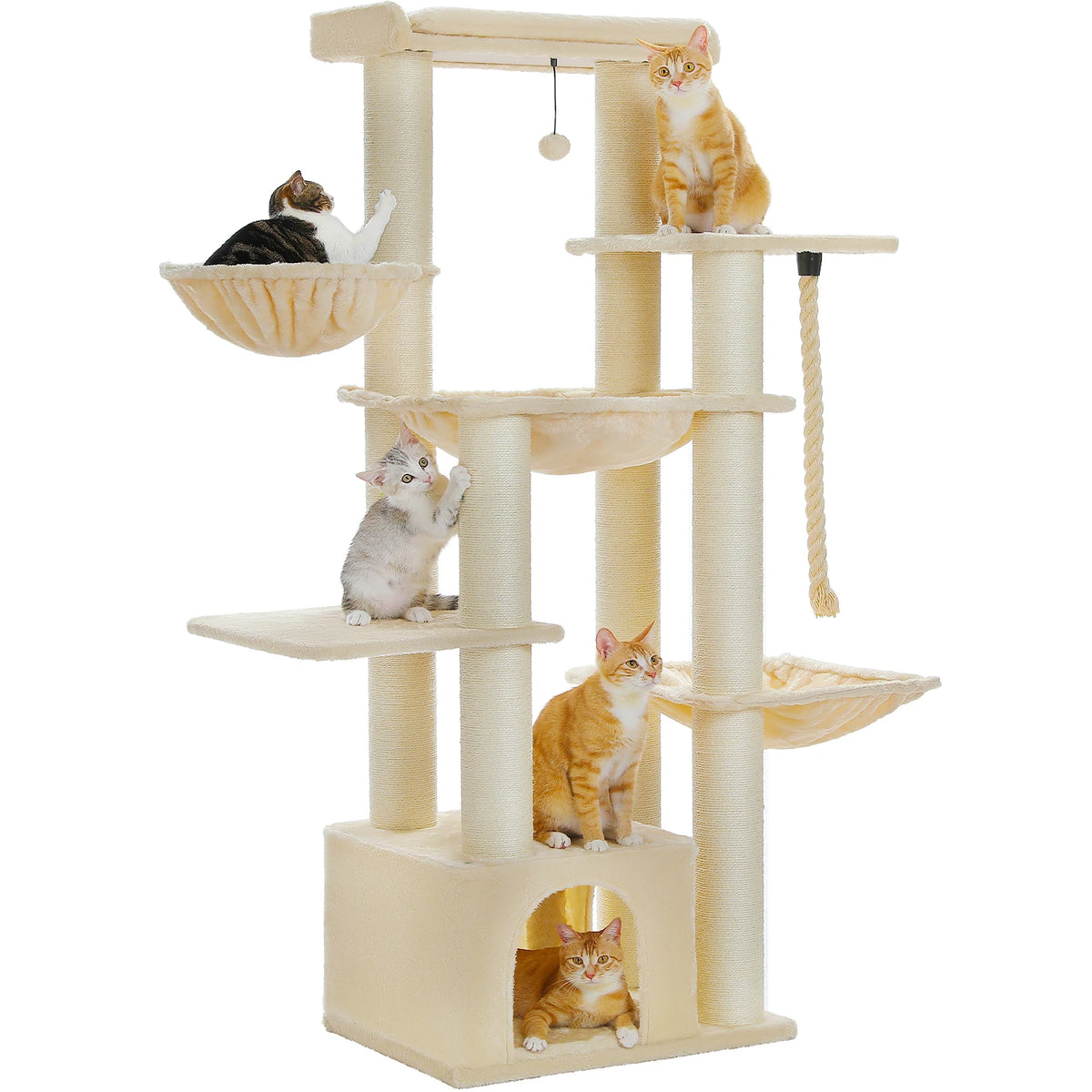 PAWZ Road Multi Level Cat Tower With Sisal Posts Hammock