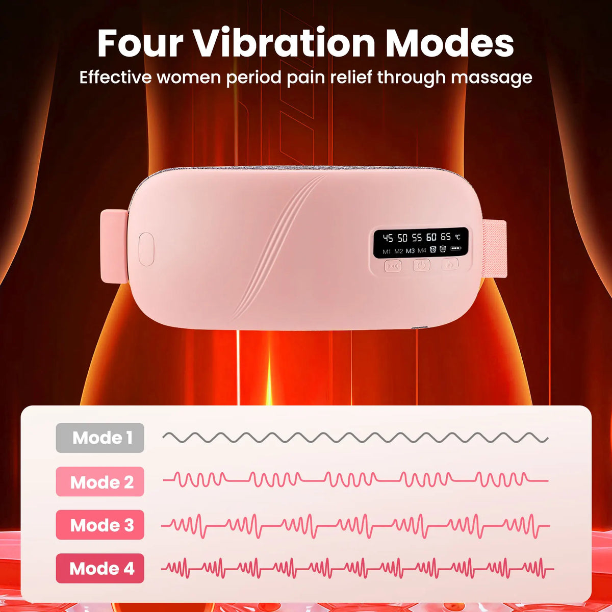 Pastsky 5 Modes Electric Heating Vibration Waist Massage Belt