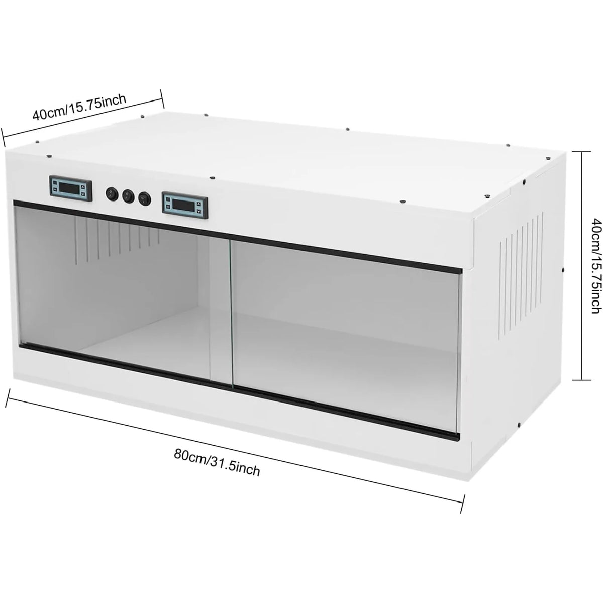 PVC Front Opening Reptile Terrarium With Dual Temperature Controller