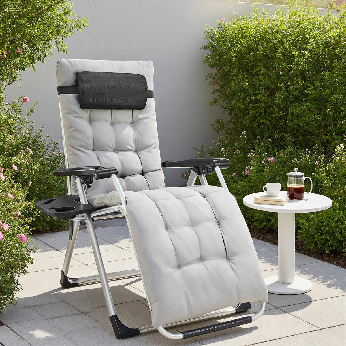 JHK Zero Gravity Recliner With Cup Holder For Outdoor Relaxing