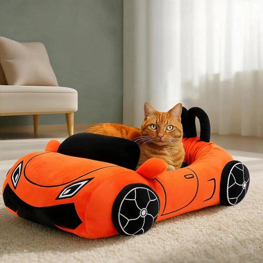 CWV Coral Fleece Supercar Pet Bed For Cats And Dogs