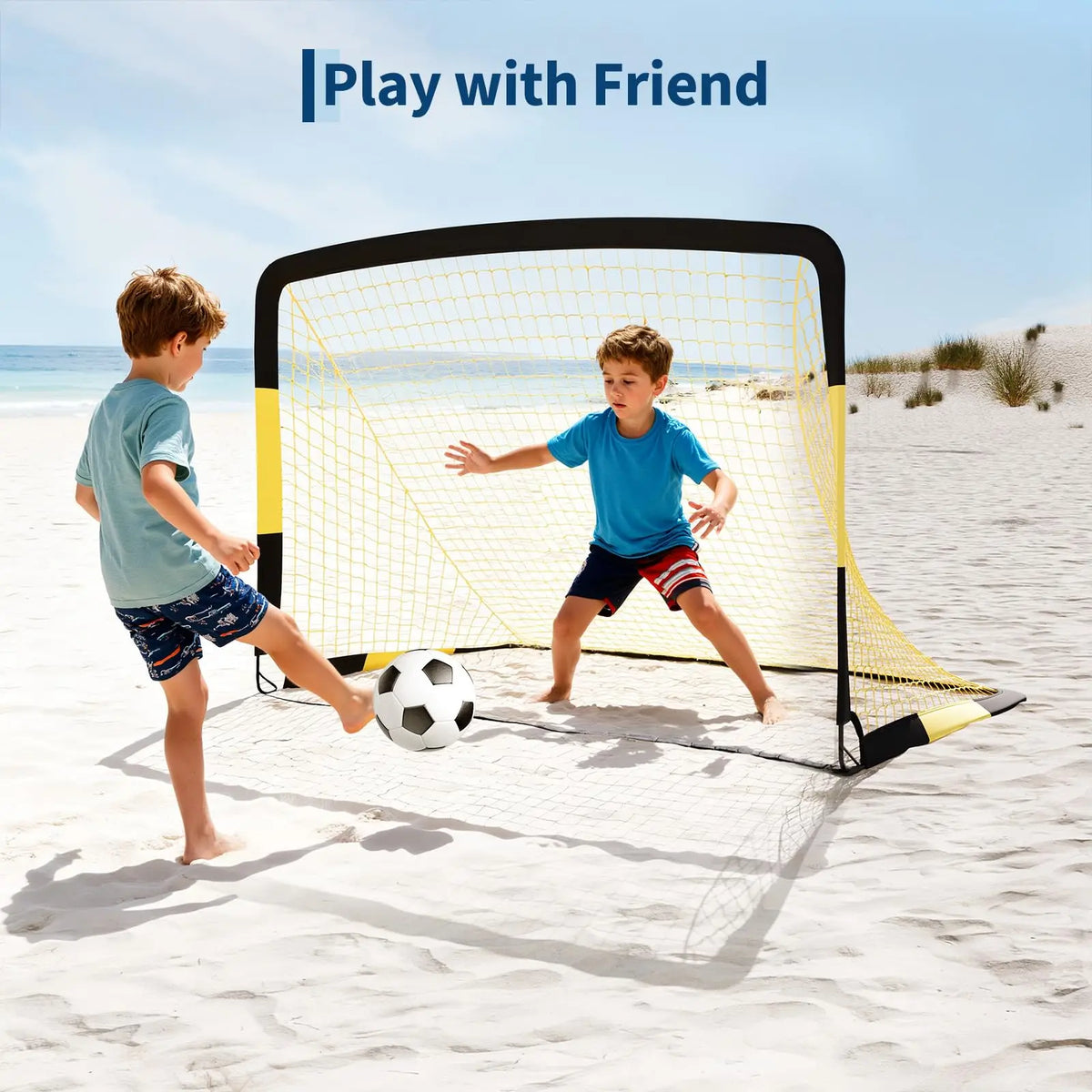 HiMISS Pop Up Soccer Goals Portable Youth Training Kit