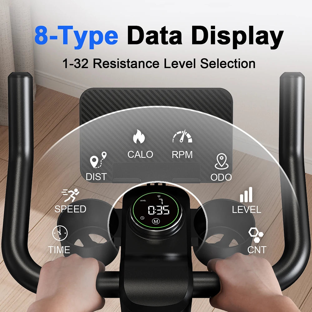 Lacuffy 32 Level Magnetic Resistance Indoor Cycling Exercise Bike