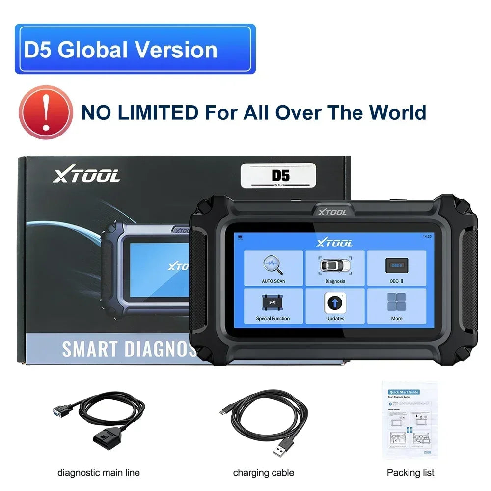 XTOOL D5 OBD2 Automotive Diagnostic Scanner With FCA Support