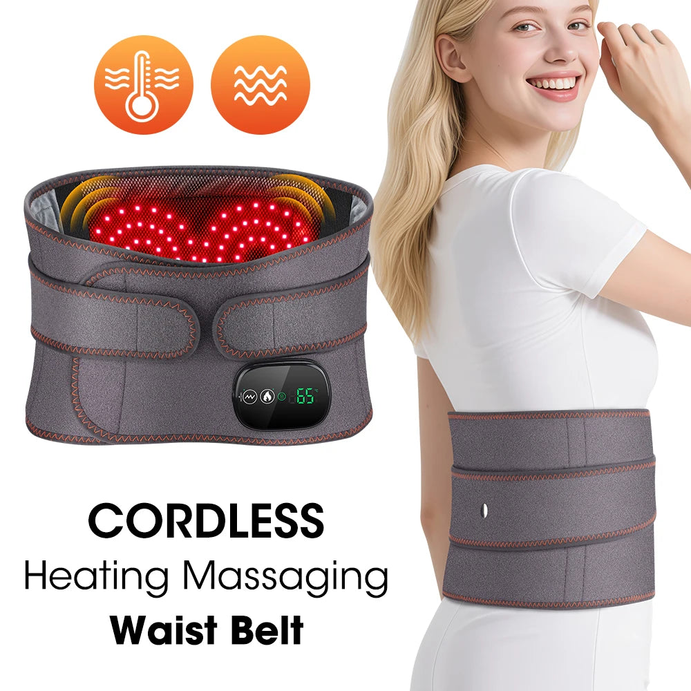 Agdoad Heated Vibration Waist And Back Massager Support Belt