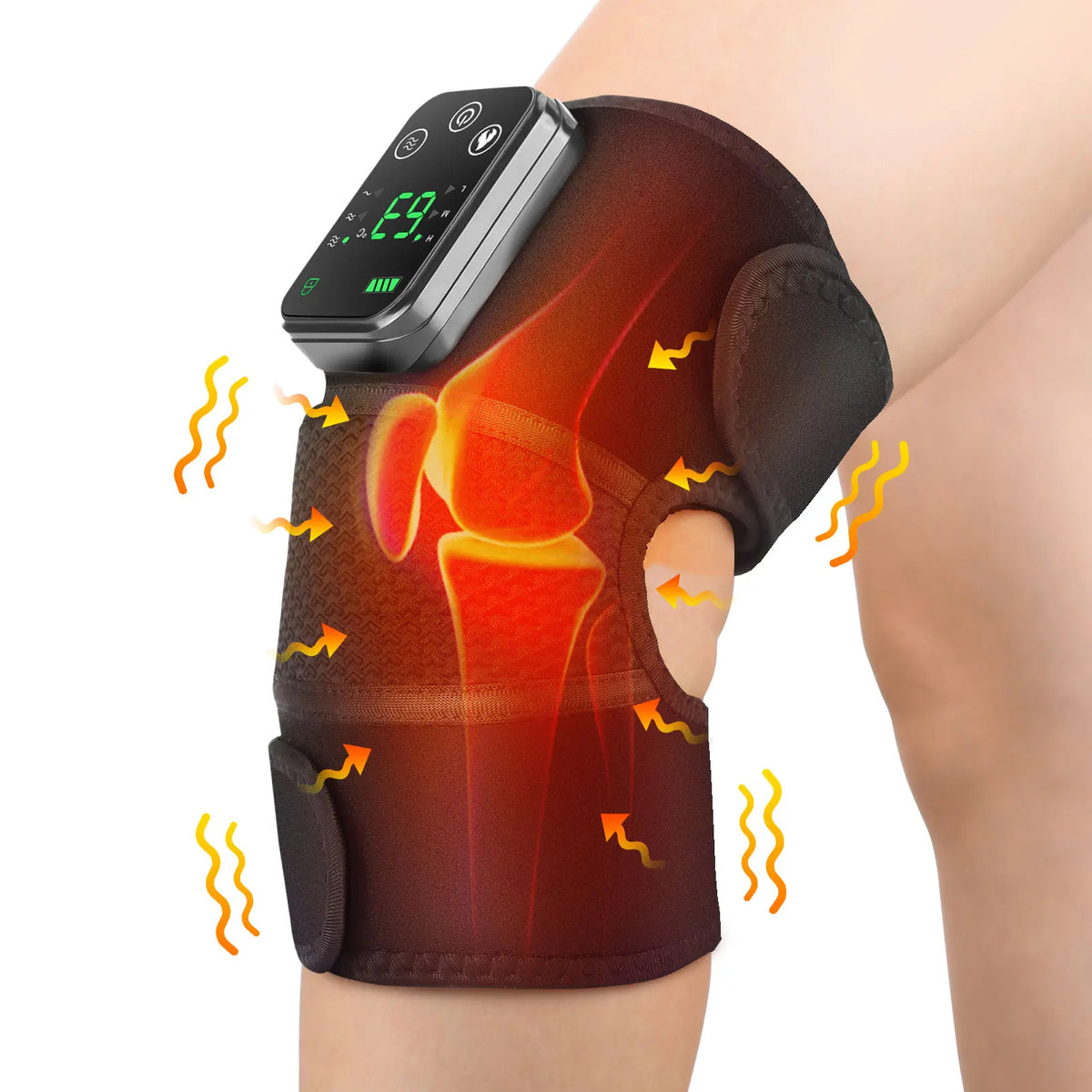 Hailicare Cordless Heated Knee Massager With Vibration Therapy