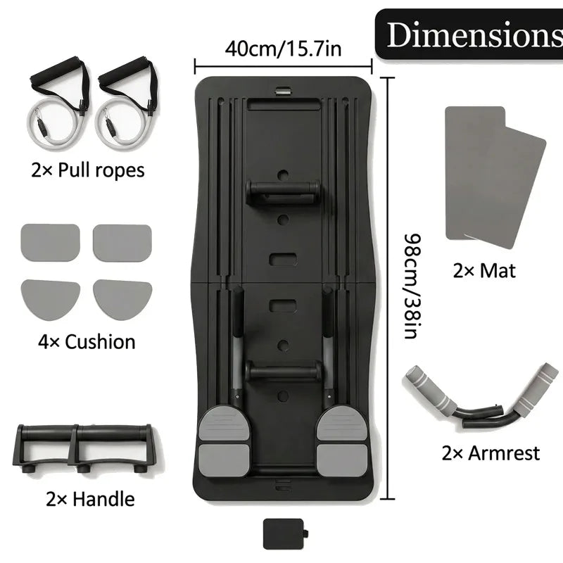 Foldable Home Workout Board With Core Trainer And Resistance Bands