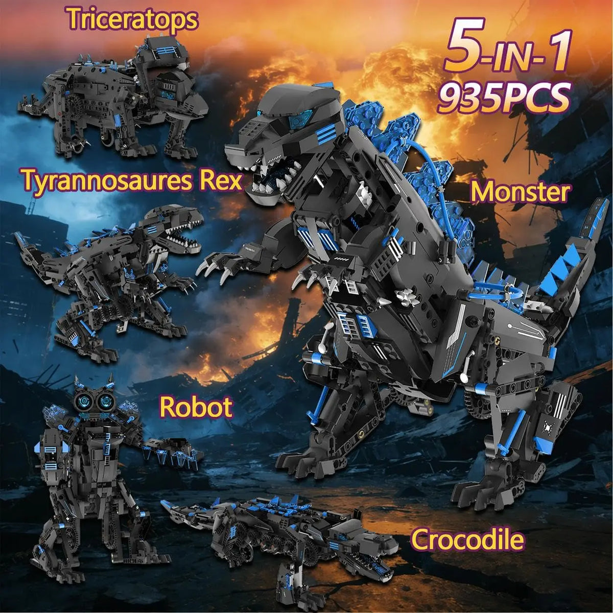 Programmable Robot Dinosaur STEM Educational Transformable Kit