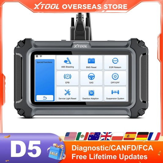 XTOOL D5 OBD2 Automotive Diagnostic Scanner With FCA Support