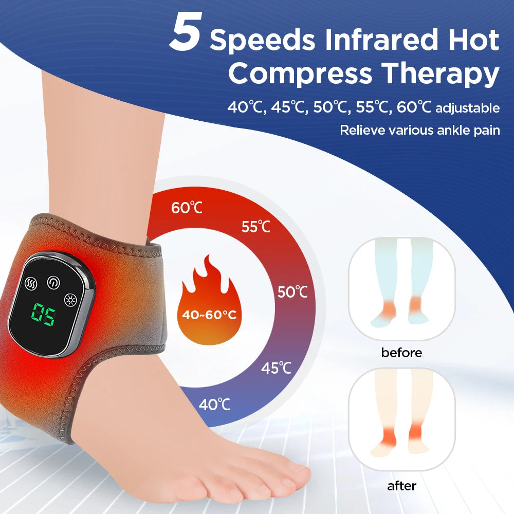 PASTSKY Rechargeable Heated Vibration Foot And Ankle Massager