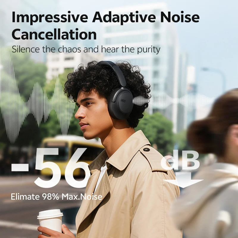 Qcy H3s Wireless Over Ear Headphones With Adaptive ANC