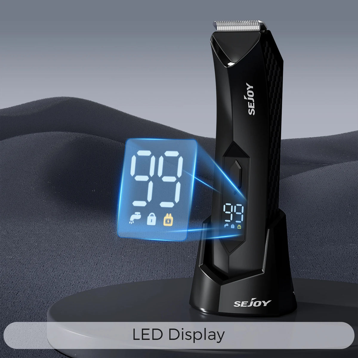 Sejoy Waterproof Electric Body Hair Trimmer With LED Display