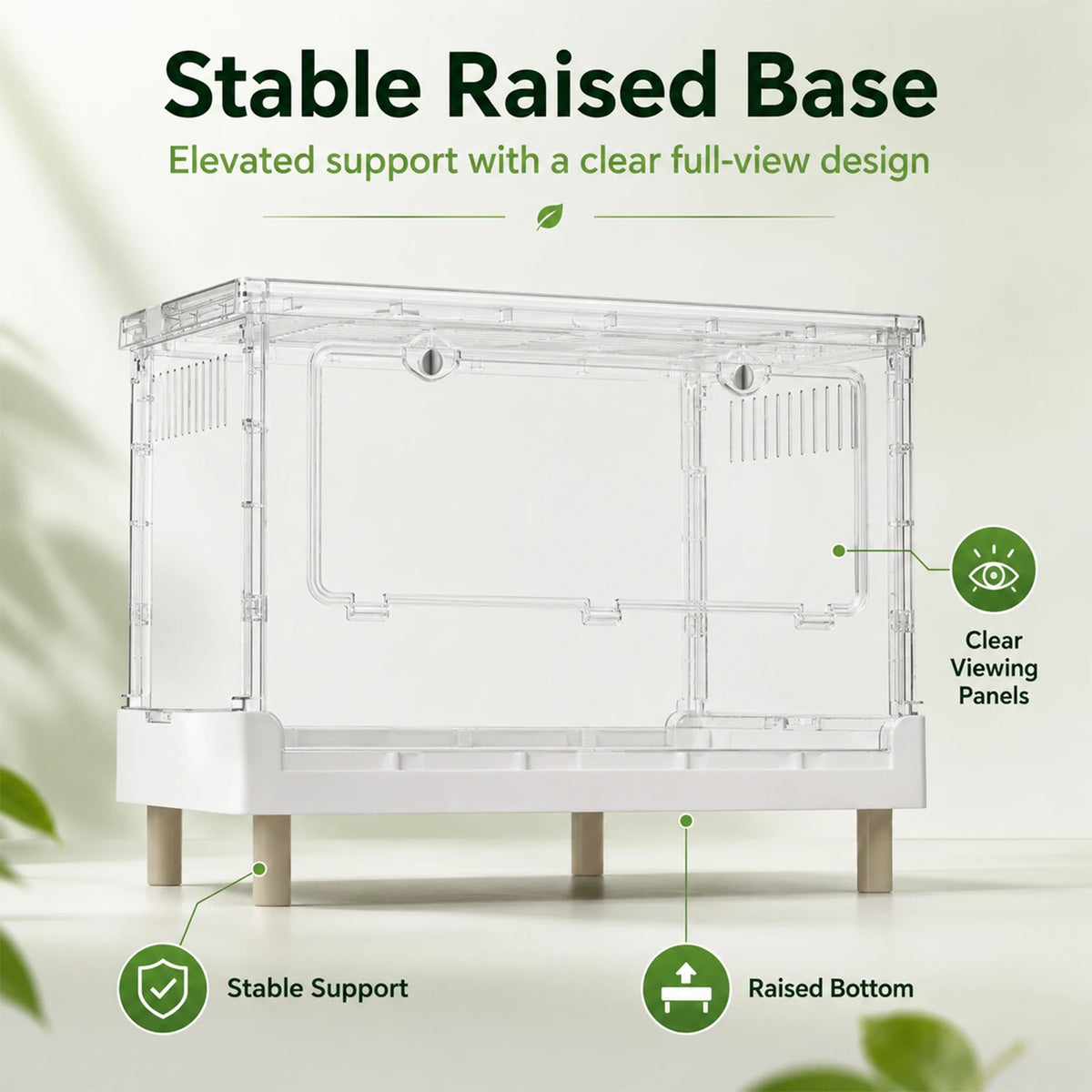 Foldable Acrylic Reptile Terrarium With Clear Ventilation For Pets