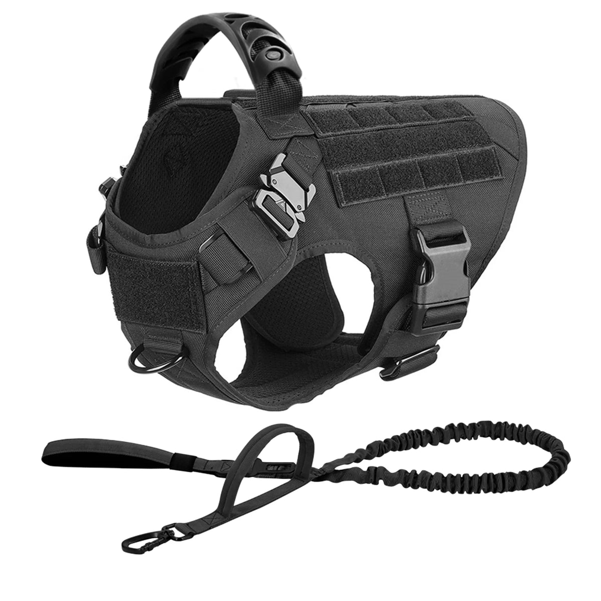 PetraVel Padded Nylon Dog Harness Leash Set For Safe Walking