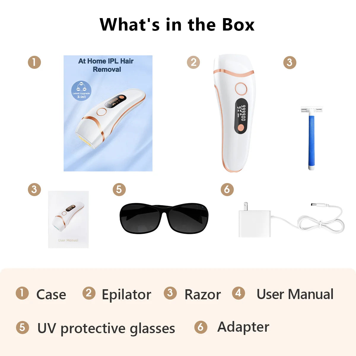 Totmizby IPL Laser Hair Removal Epilator for Men and Women