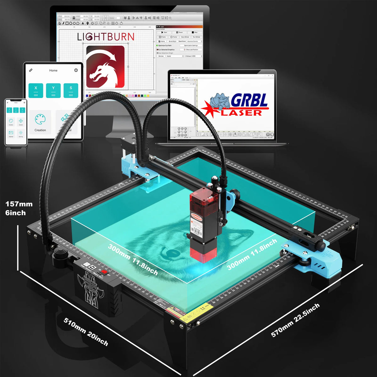 TwoTrees TTS-10 Pro Laser Engraver for DIY Logo Cutting