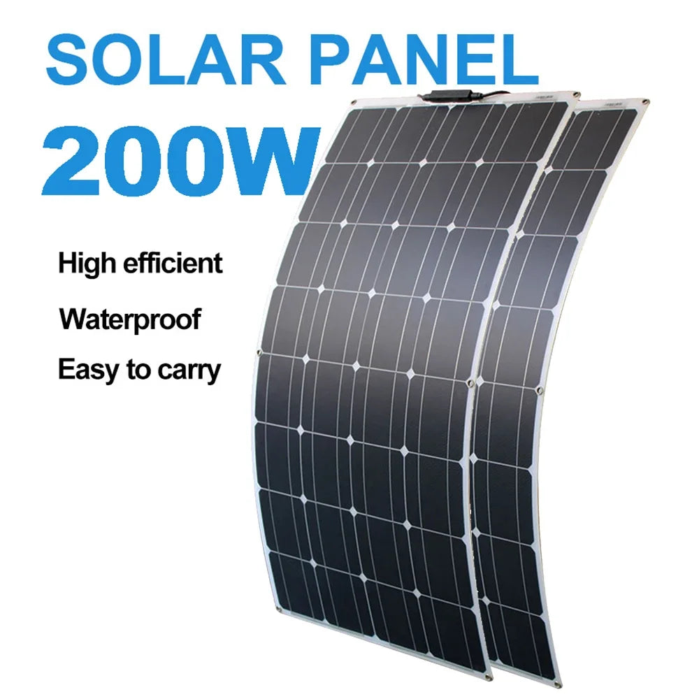 ASUNERGE Flexible Solar Panel for Campervan Battery Charging