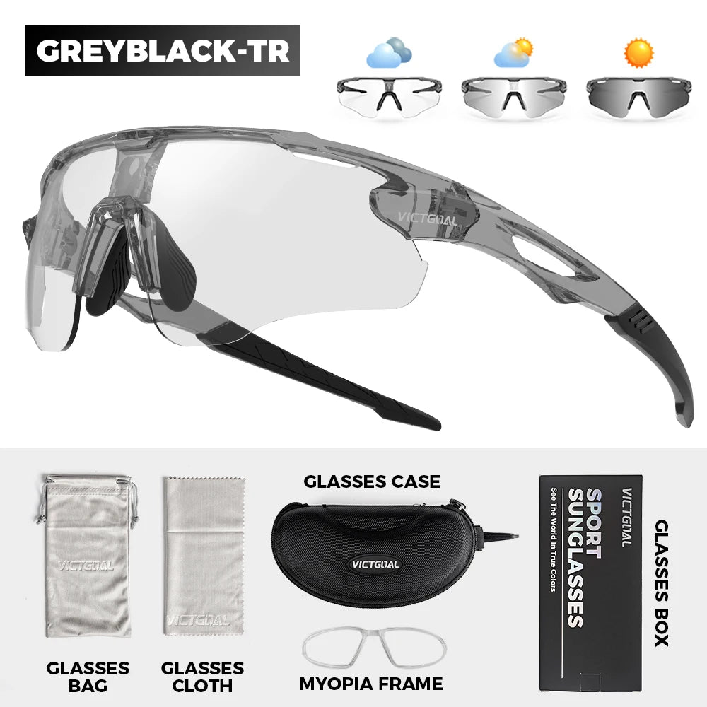 Victgoal Photochromic Cycling Sunglasses With UV400 Protection for Sports