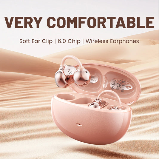 Insonixn Open-Ear Clip Bluetooth Earbuds Waterproof Ear Hook 36H Playback