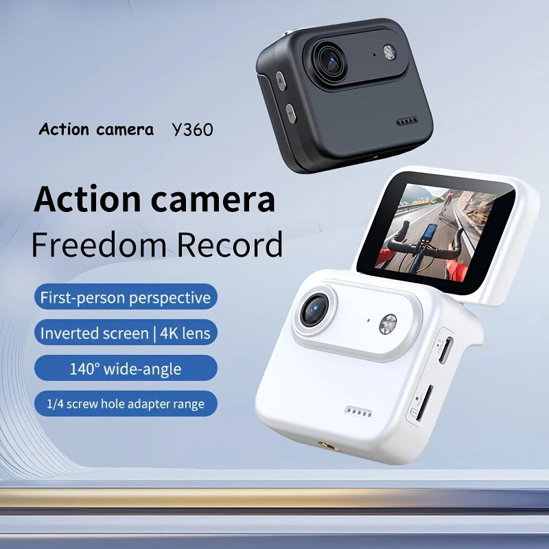 4K Flip Screen Action Camera With Anti Shake Stability