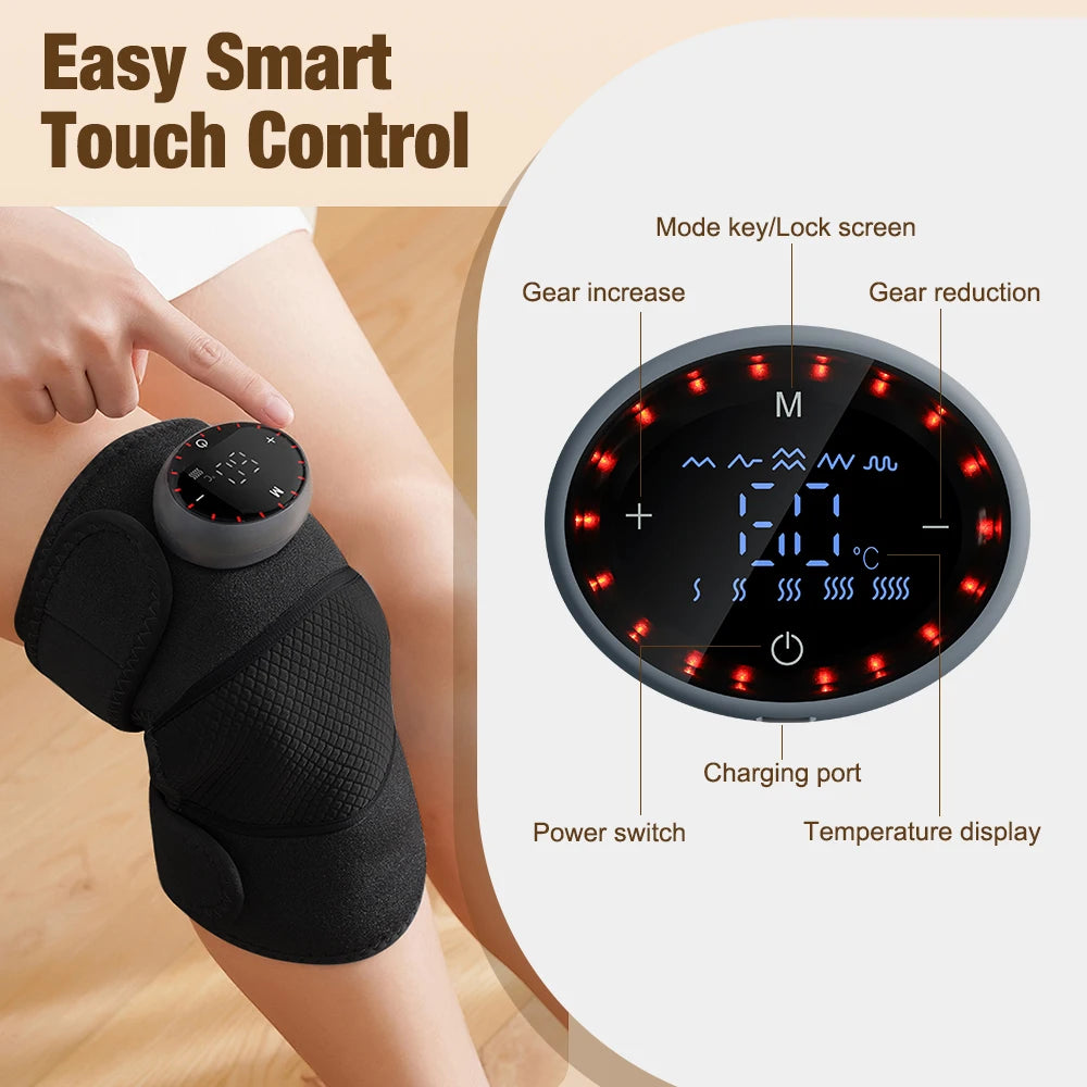 Hailicare Graphene Heated Knee Brace With Adjustable Massage