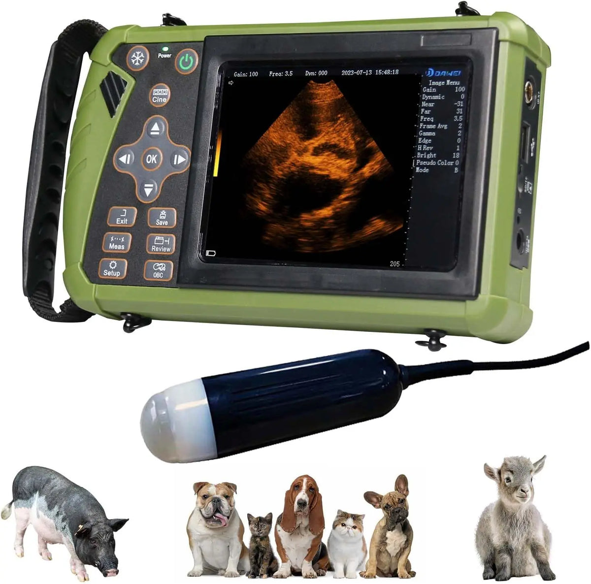 Dawei Portable Veterinary Ultrasound Scanner With Probe For Pregnancy
