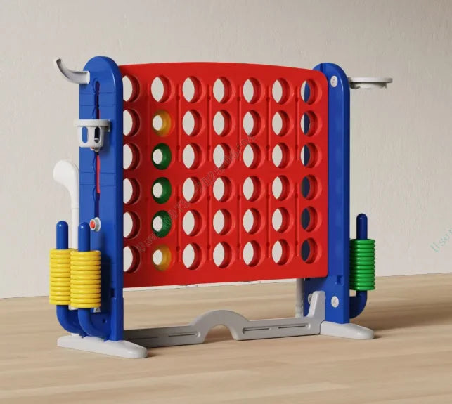 HiMISS Giant Connect 4 Game With Golf Basketball Ring Toss