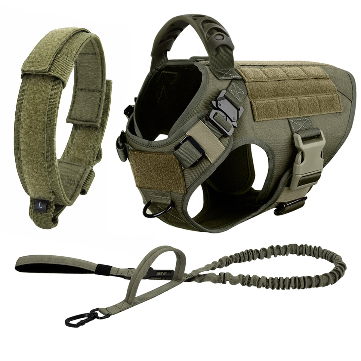 PetraVel Padded Nylon Dog Harness Leash Set For Safe Walking