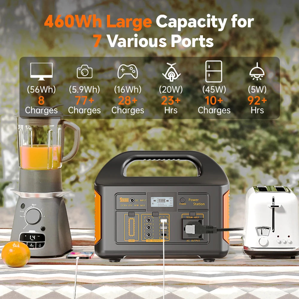 GaiaRay 500W Portable Solar Power Station With LifePo4 Battery