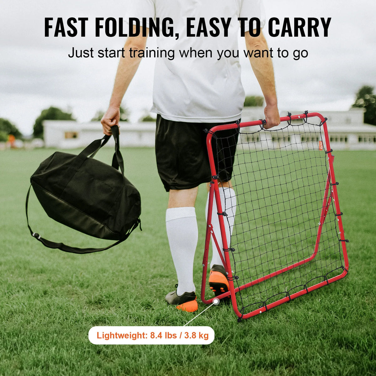 VEVOR Portable Soccer Rebounder Net for Football Training and Practice