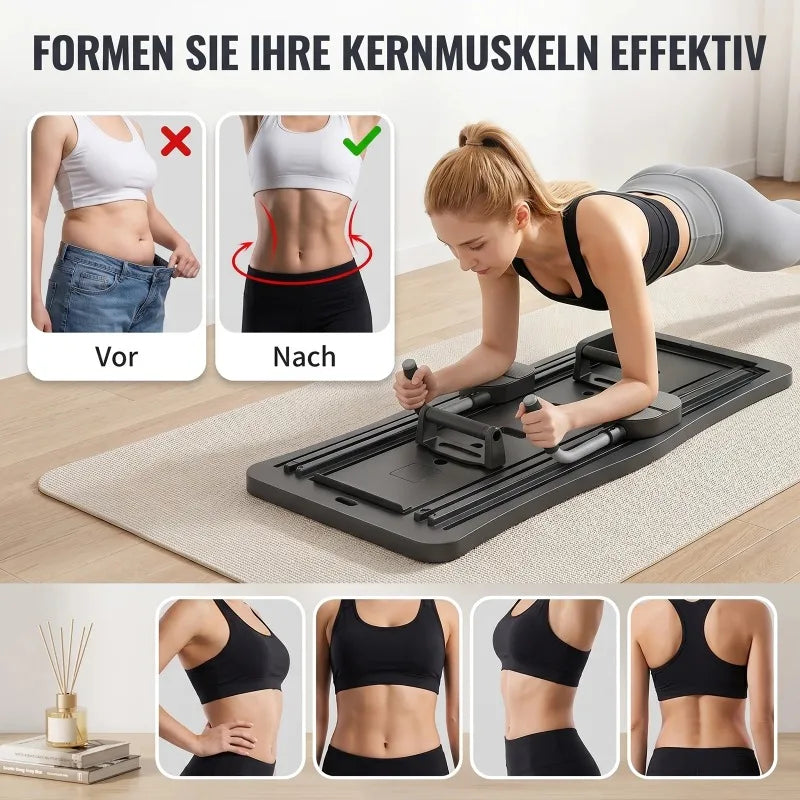 Foldable Home Workout Board With Core Trainer And Resistance Bands