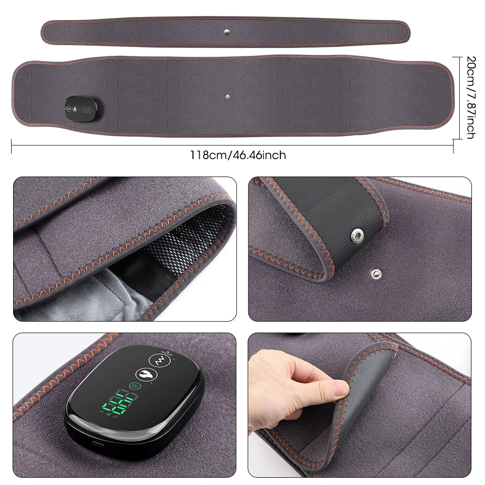 Agdoad Heated Vibration Waist And Back Massager Support Belt