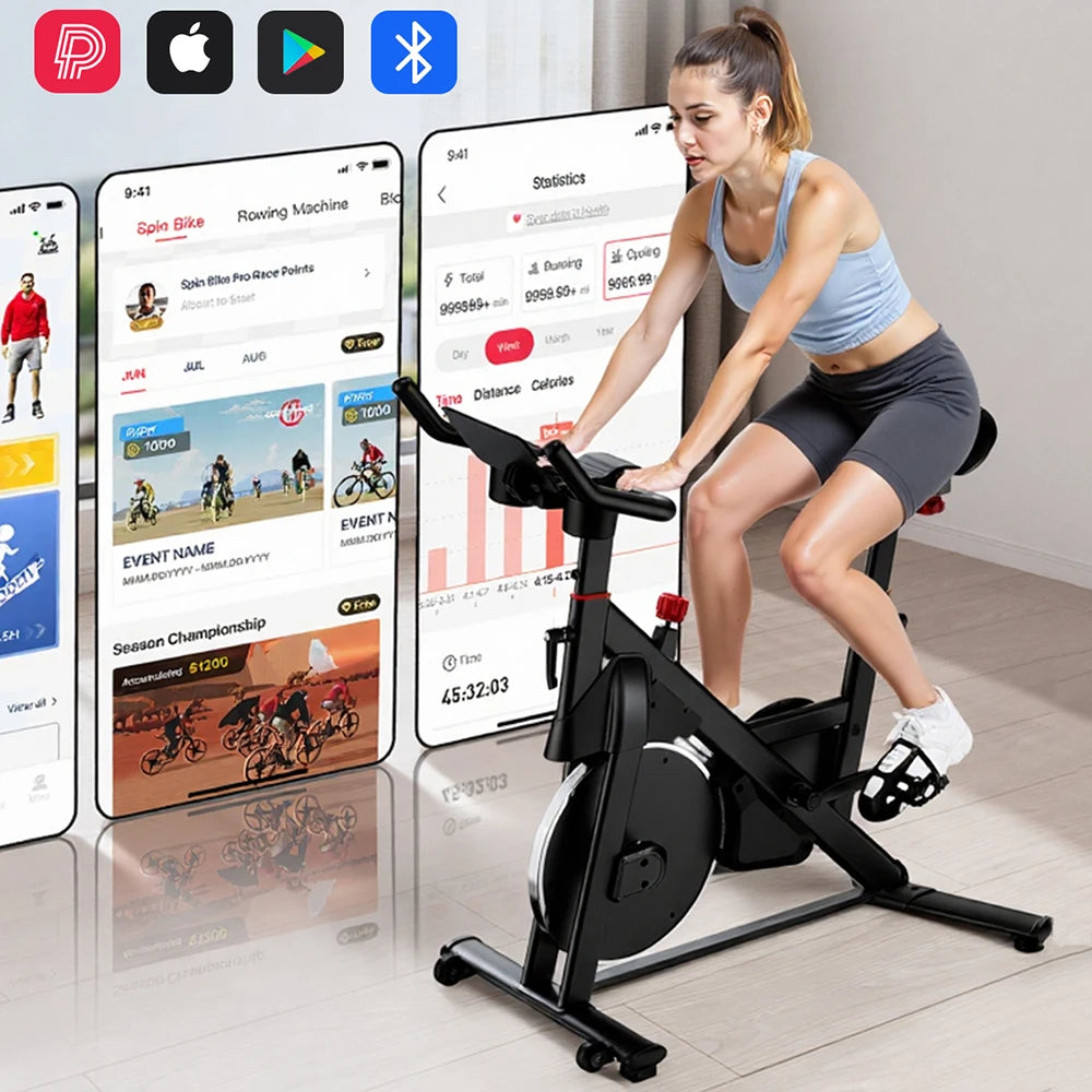 Lacuffy 32 Level Magnetic Resistance Indoor Cycling Exercise Bike