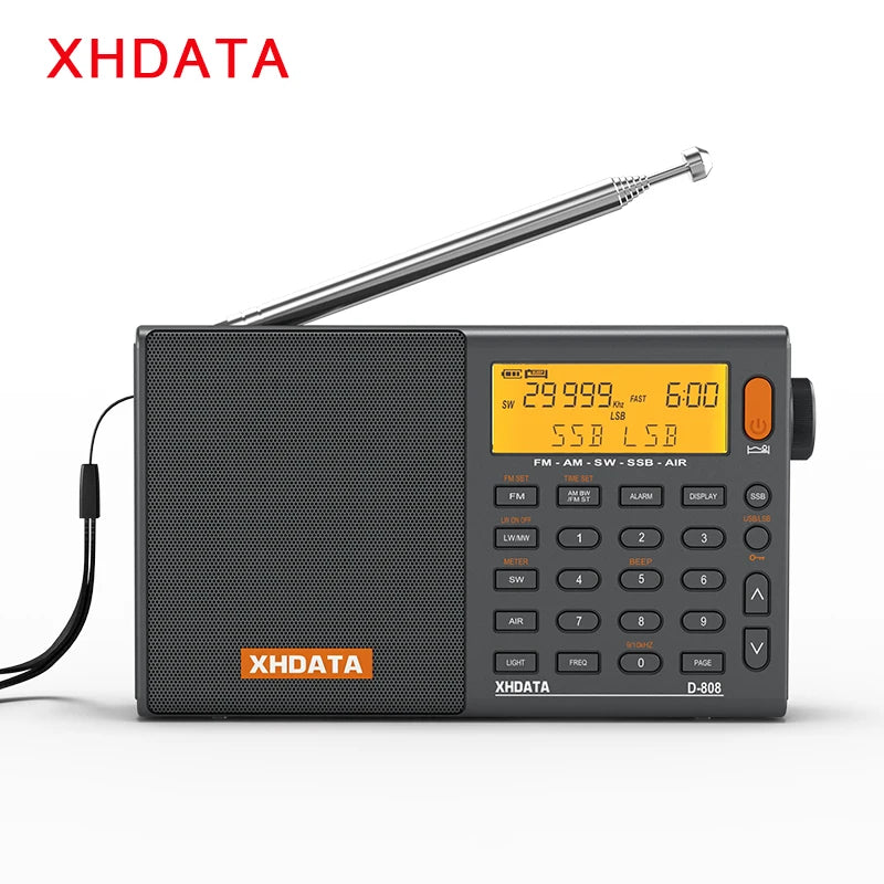 XhDATA D-808 Full Band Portable Radio With Stereo Audio