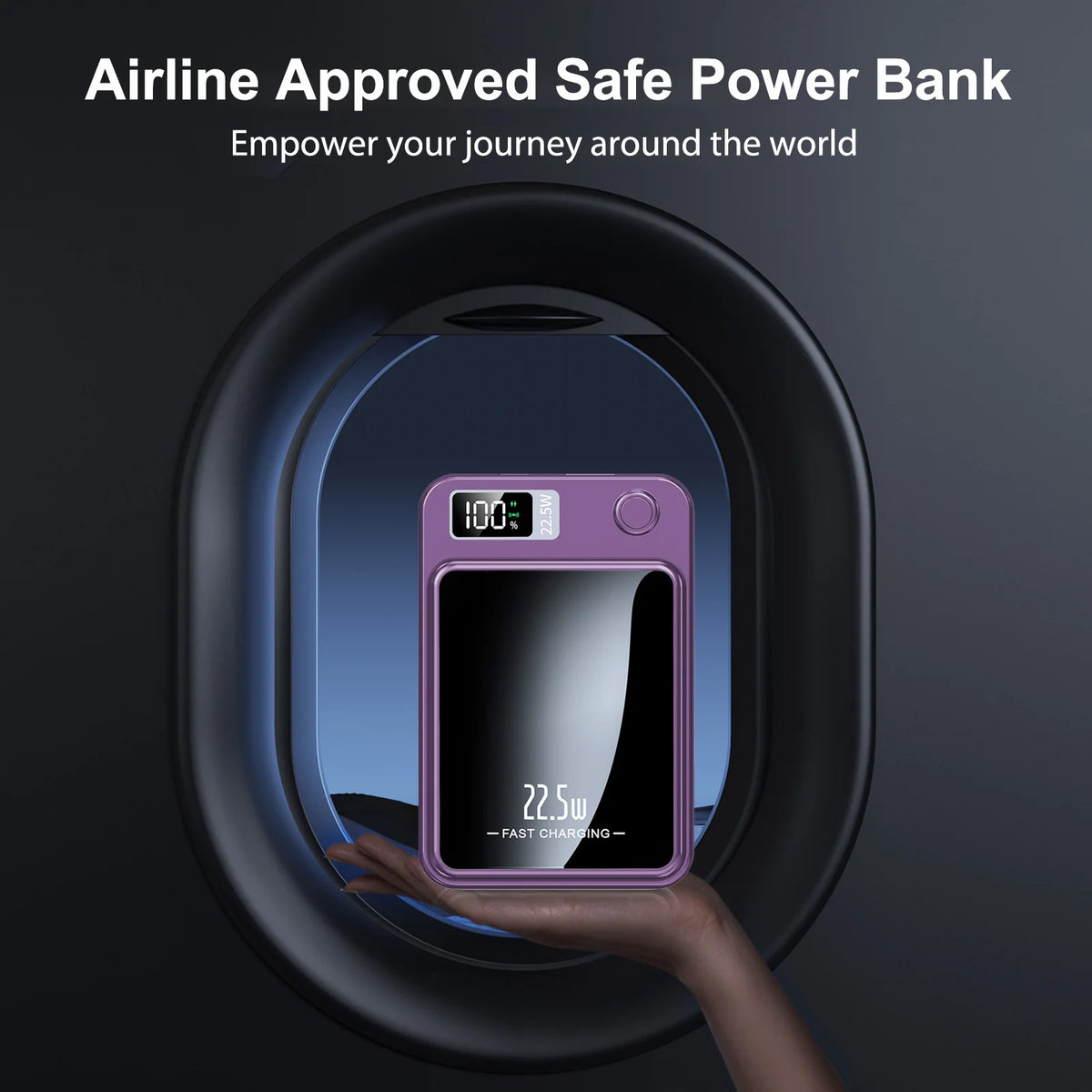Wireless Magnetic Power Bank With Fast Charging And LED Display